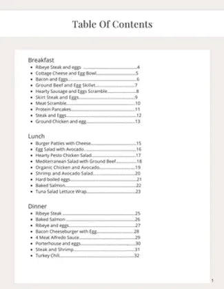 CARNIVORE MEAL PLAN