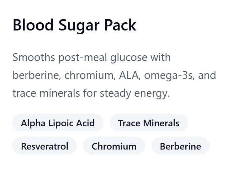 Blood Sugar Pack