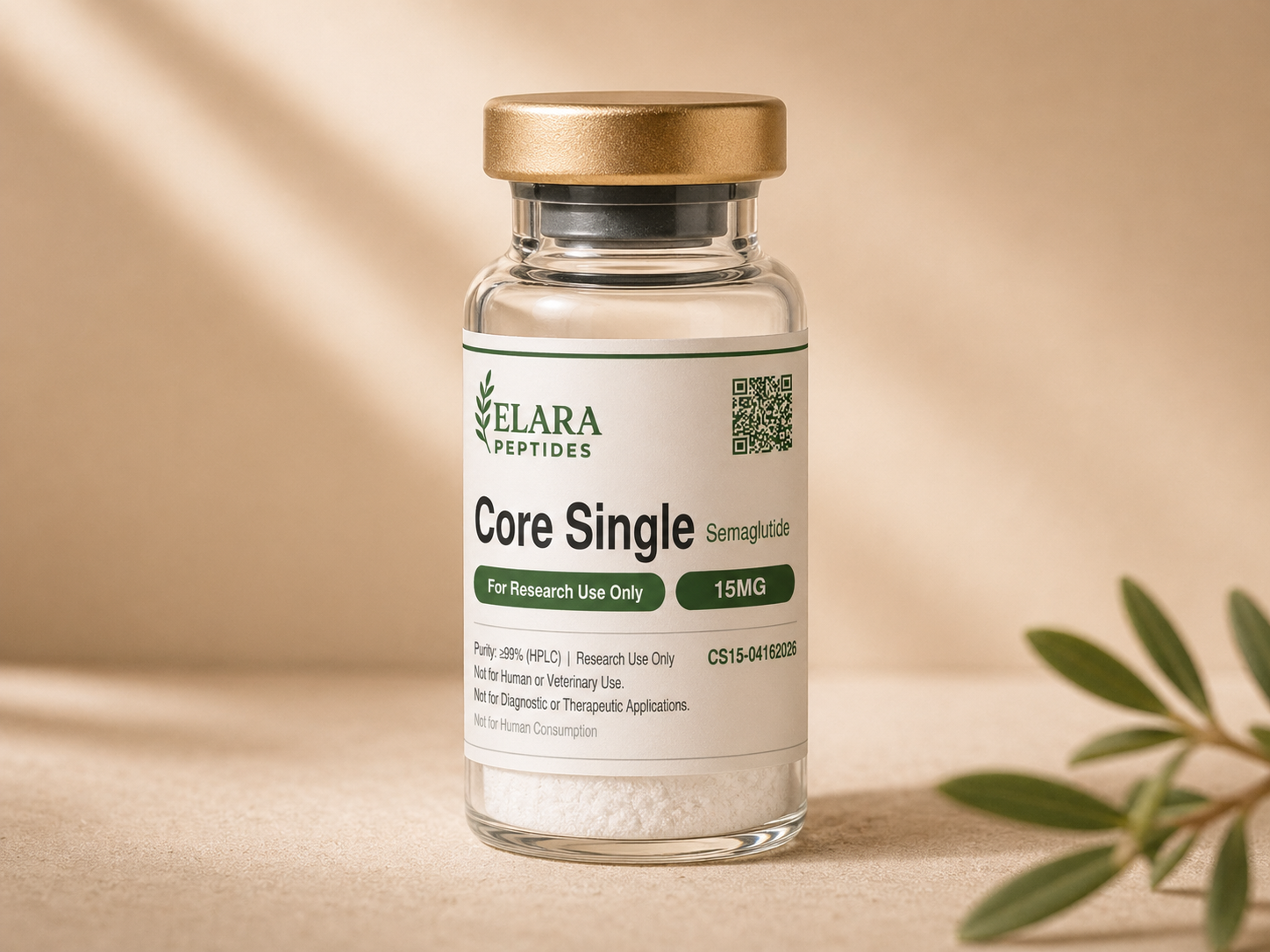 Semaglutide research peptide 15mg vial