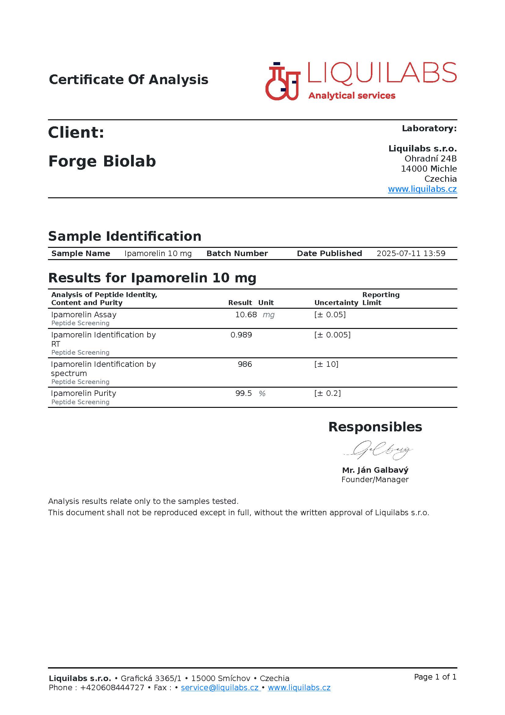 Ipamorelin - 10mg